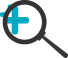 additonal services magnifying glass and plus sign